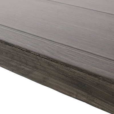 Pointe Outdoor Modern Industrial Aluminum Rectangle Dining Table - Gray/Matte Black - Christopher Knight Home