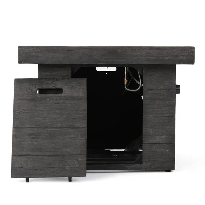 Keana 5pc Faux Rattan Club Chair & Fire Pit Chat Set - Christopher Knight Home