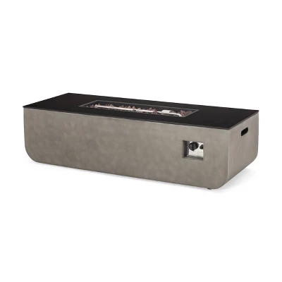 Cape Coral 5pc Outdoor 4 Seater Aluminum Chat Set with Fire Pit - Silver/Khaki - Christopher Knight Home