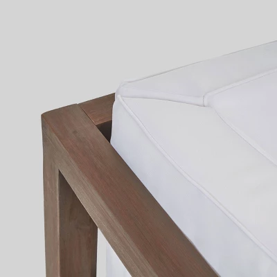 Brava 2pc Acacia Modular Loveseat - Gray/White - Christopher Knight Home