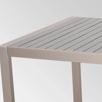 Navan Rectangle Aluminum 70" Dining Table Silver - Christopher Knight Home