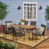 7pc Walker Acacia & Wicker Patio Dining Set Teak - Christopher Knight Home