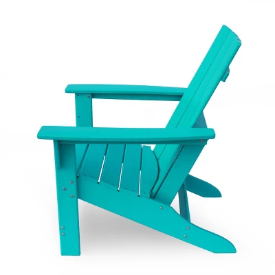 Encino 2pk Resin Contemporary Adirondack Chairs - Teal - Christopher Knight Home