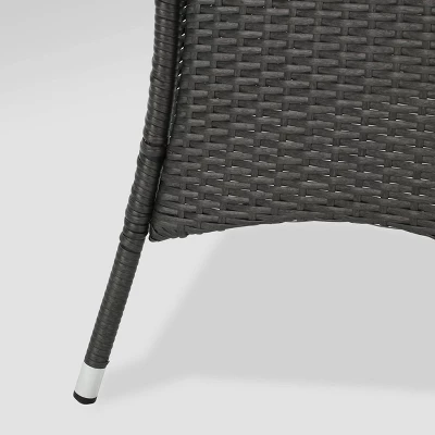 Cypress 5pc Wicker Square Dining Set - Gray - Christopher Knight Home