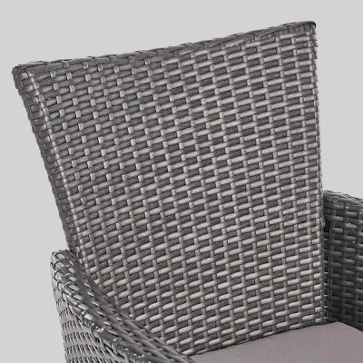 Bennett 7pc Acacia Wood and Wicker Dining Set - Christopher Knight Home