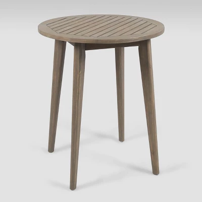 Casa 3pc Acacia Bistro Dining Set Gray/Cream - Christopher Knight Home