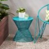 Nevada Iron Modern Side Table - Matte Teal - Christopher Knight Home