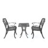 Alexa 3pc Cast Aluminum Bistro Set - Shiny Copper - Christopher Knight Home