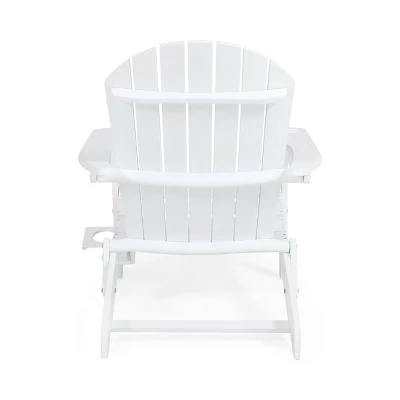 2pk Bellwood Outdoor Acacia Wood Folding Adirondack Chairs White - Christopher Knight Home