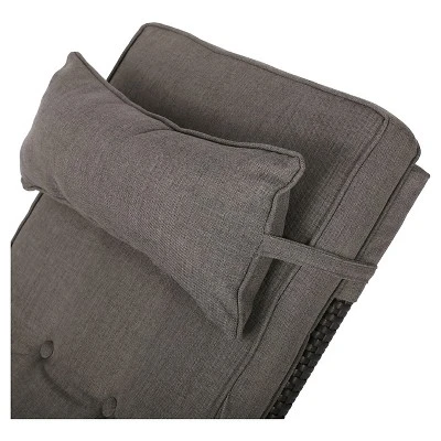 Ostia Wicker Outdoor Recliner with Cushion - Brown - Christopher Knight Home