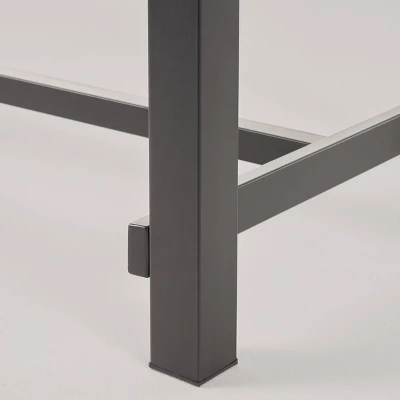 Jefferson 9pc Wood and Wicker Dining Set - Light Gray/Gray - Christopher Knight Home