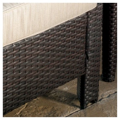 Antibes 5pc Wicker Patio Chat Set with Cushions - Brown - Christopher Knight Home