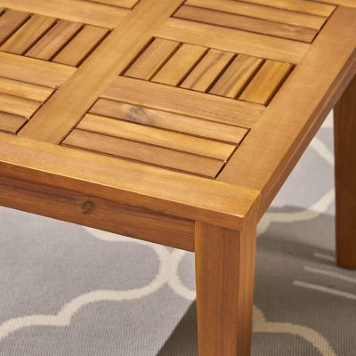 9pc Hampton Wood and Wicker Patio Chat Set Gray - Christopher Knight Home