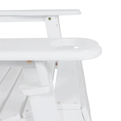 2pk Bellwood Outdoor Acacia Wood Folding Adirondack Chairs White - Christopher Knight Home