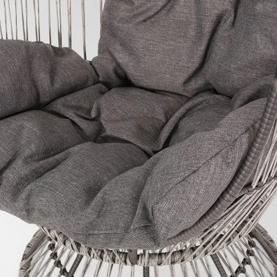 Pintan Wicker Swivel Egg Chair - Christopher Knight Home