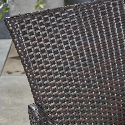 Nadia 7pc Wood & Wicker Expandable Patio Dining Set - Natural/Brown/Beige - Christopher Knight Home