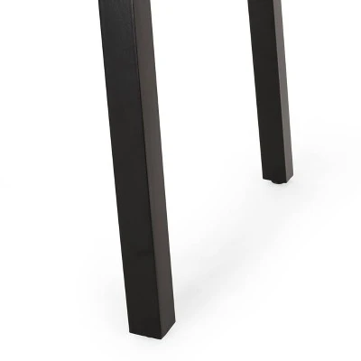 Pointe Outdoor Modern Industrial Aluminum Rectangle Dining Table - Gray/Matte Black - Christopher Knight Home