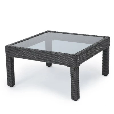 Antibes 6pc Wicker V-Shaped Sectional Sofa Set Gray/Silver - Christopher Knight Home