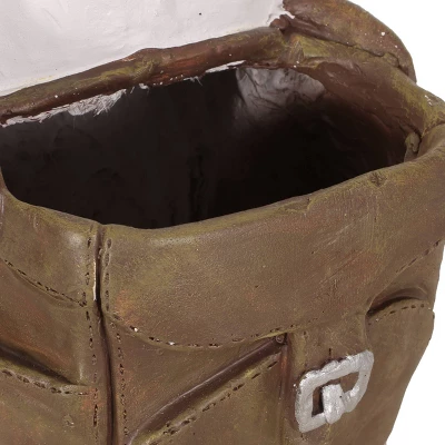 Christopher Knight Home 16" Wide Farnum Concrete Outdoor Novelty Goose Planter White/Brown