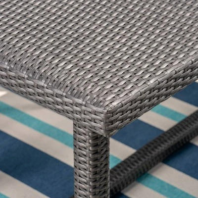 Harlowe 7pc Wicker Dining Set - Gray/Gray - Christopher Knight Home