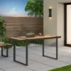 Cibola Outdoor Aluminum Rectangle Dining Table - Natural/Gray - Christopher Knight Home