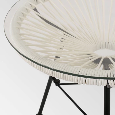 Nusa Faux Rattan Modern Side Table - Christopher Knight Home