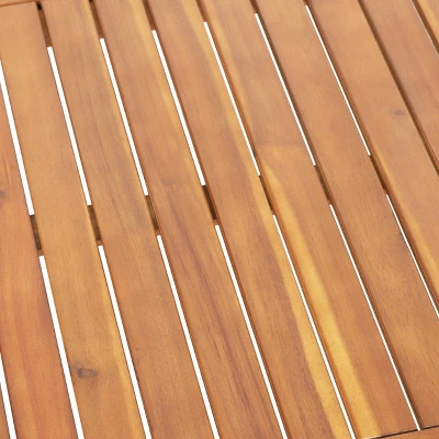 4pk Oana Outdoor Acacia Wood Chat Set with Cushions Teak/Beige - Christopher Knight Home