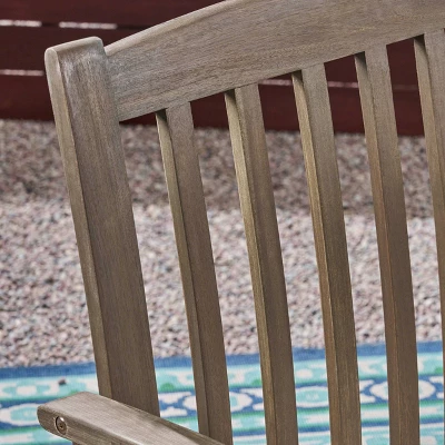 Casa 3pc Acacia Bistro Dining Set Gray/Cream - Christopher Knight Home