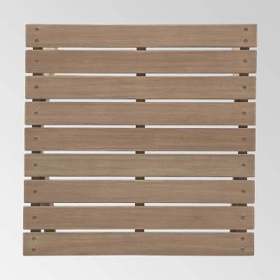 Sedona Acacia Wood Patio Side Table Gray - Christopher Knight Home