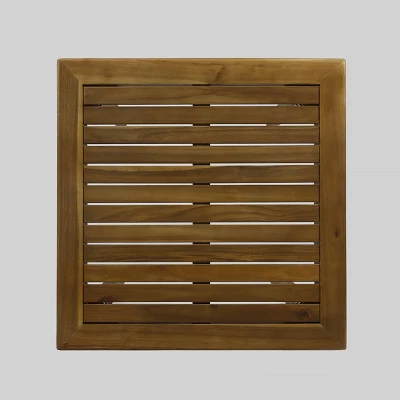 Polaris Acacia Wood Square Bar Table Teak - Christopher Knight Home