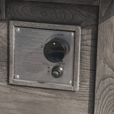 Ellington Outdoor Wood Patterned Square Gas Fire Pit - Gray - Christopher Knight Home