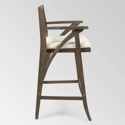 Hermosa 4pk Acacia Wood Patio Barstools - Christopher Knight Home