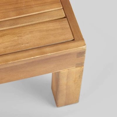 Oana 9pc Acacia Wood Sofa & Club Chair Set Teak/Beige - Christopher Knight Home