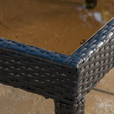 Antibes 5pc Wicker Patio Chat Set with Cushions - Brown - Christopher Knight Home