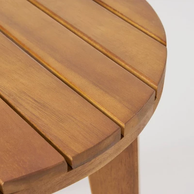 Chilian 3pc Acacia Wood Chair and Table Set - Teak/White - Christopher Knight Home