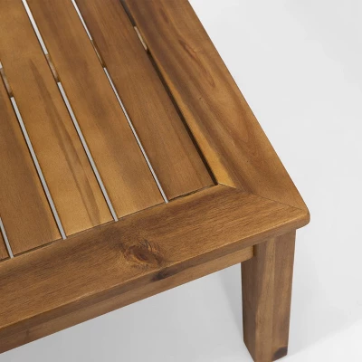 Laurel 2pc Acacia Wood Loveseat Set Teak/Gray - Christopher Knight Home