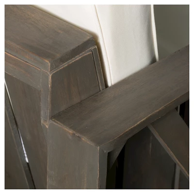 Cadence 4pc Acacia Wood Patio Chat Set with Cushions - Gray - Christopher Knight Home