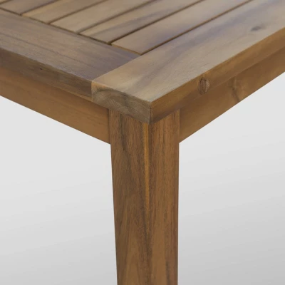 Peyton 2pc Acacia Wood Loveseat and Coffee Table Set - Teak/Red - Christopher Knight Home