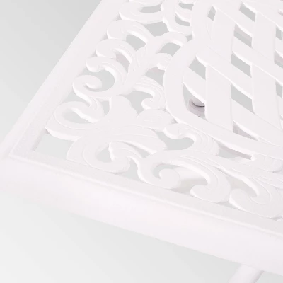 Phoenix Rectangle Aluminum Dining Table - White - Christopher Knight Home