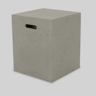 Oana 7pc Acacia V-Shaped Sectional Sofa Set with Fire Pit - Teak/Beige/Light Gray - Christopher Knight Home