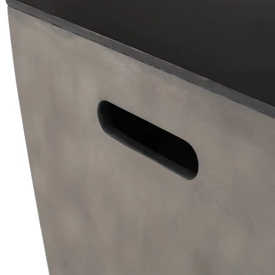 Cape Coral 5pc Outdoor 4 Seater Aluminum Chat Set with Fire Pit - Silver/Khaki - Christopher Knight Home