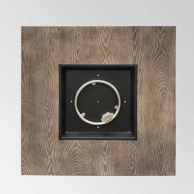 Wellington 40" Square Iron Gas Fire Pit with Tank Holder - Brown - Christopher Knight Home